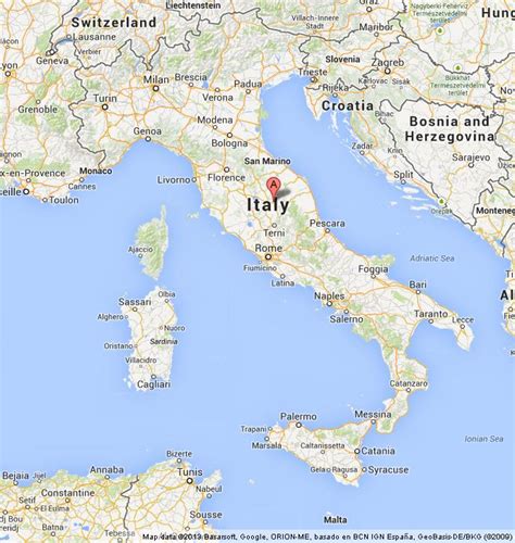 Location of assisi italy. 