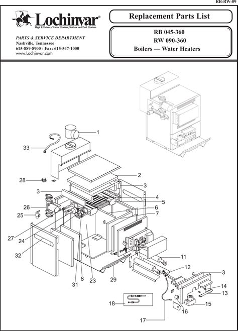 Lochinvar RW 090-360 Replacement Parts List - ManualsLib