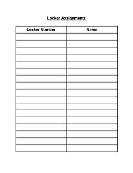 Locker Assignment Form Pictures to Pin on Pinterest PinsDaddy