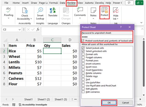 Locking a sheet in Excel microsoft excel lockingasheet 