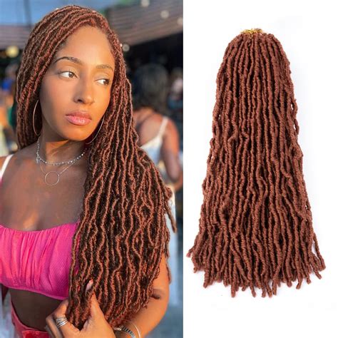 LocsGuard Ginger Faux Locs Crochet Hair Soft Locs 24 inch 7 …