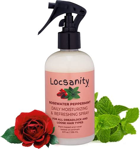 Locsanity. Locsanity Daily Moisturizing Refreshing Spray for Locs, Dreadlocks - Rose Water and Peppermint Hair Scalp Moisturizer, Dreadlock Spray - Natural Loc Care and Maintenance (8oz) $19.99 $ 19 . 99 ($2.50/Fl Oz) 