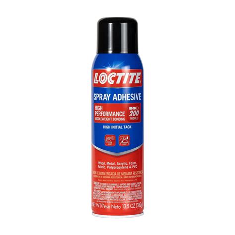 Loctite spray adhesive.  The mixture cures at room temperature to form a t...