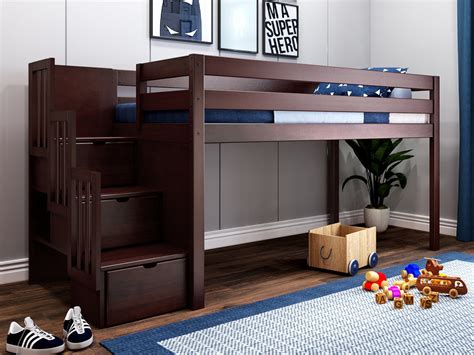 Loft bed mattress. Make a style statement with this modern and chic DIY sliding barn door loft bed, perfect for your home space! This plan fits a full-size mattress and can be built with 2×2 lumber, off-the-shelf 2×4 studs, and 2×2 balusters. The total cost is approximately $550.00 – an economical solution to your bedroom needs. 