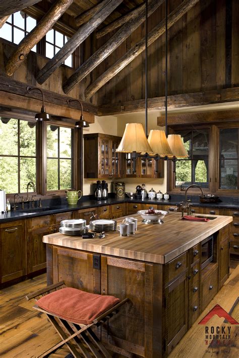 Log Cabin Home Kitchen