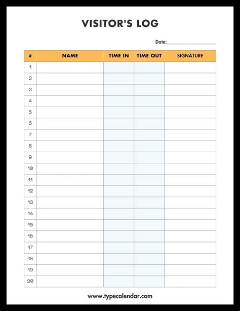 Log Sheet Template Templates Printable Free Sign In Sheet Template Sign In Sheet