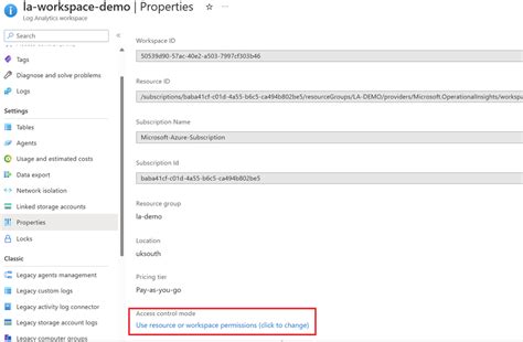 Log analytics workspaces.  Let's see how we can change the retention days for Log An...