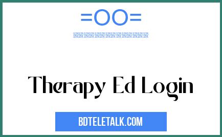 Log in TherapyEd