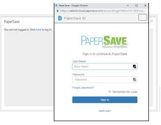 Log in to PaperSave