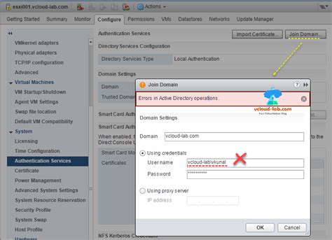 Logging in to VMware ESXi using domain credentials fails with …