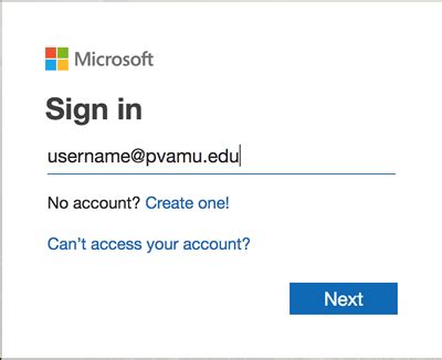 Logging into Office 365 - PVAMU