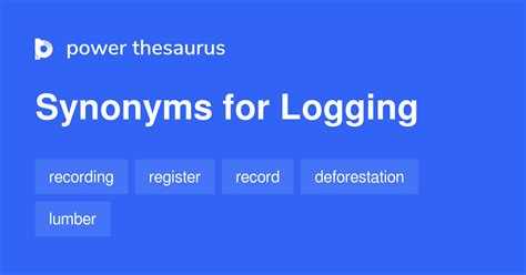 Logging synonyms, logging antonyms - FreeThesaurus.com