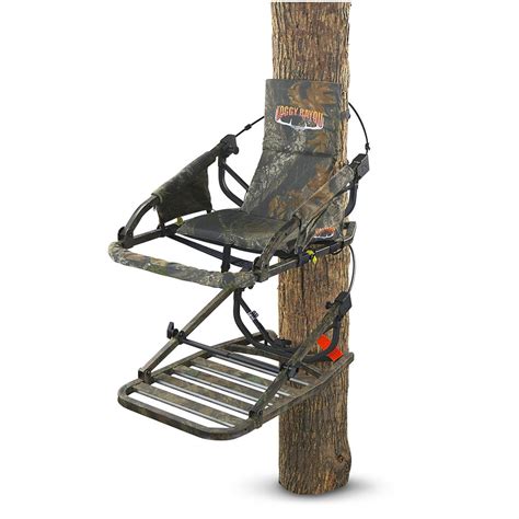 Loggy Bayou Treestand w/ climbing aid, bow holder, custom carry straps, hunting. Opens in a new window or tab. Pre-Owned. $199.99. peony139 (911) 100%. 0 bids ·. Time left. 4d 12h left (Sat, 07:00 PM) +$65.44 shipping. . 