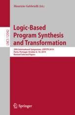 Logic Based Program Synthesis And Transformation Semantic Scholar