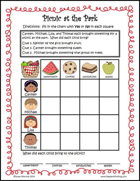 Logic Problems For Kindergarten
