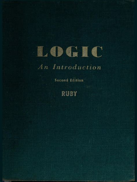 Full Download Logic An Introduction By Lionel Ruby