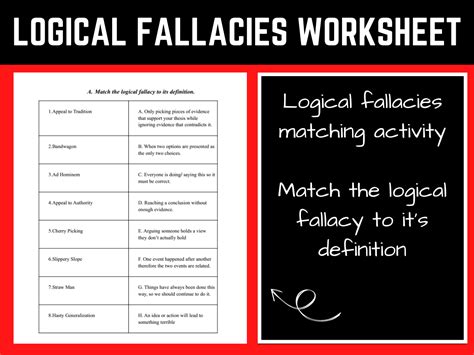 Logical Fallacies Worksheet Answer Key / Fallacy Examples Definition