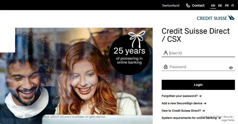 Login - Credit Suisse Direct / CSX