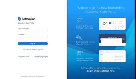 Login Bottomline Customer Care Portal