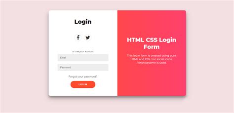 Login Form Page Design with HTML and CSS w3CodePen (2022)