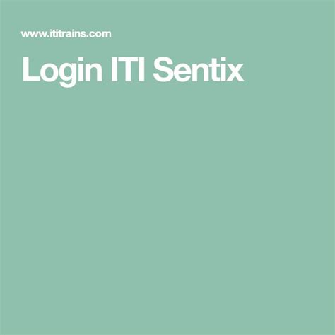 Login ITI Sentix