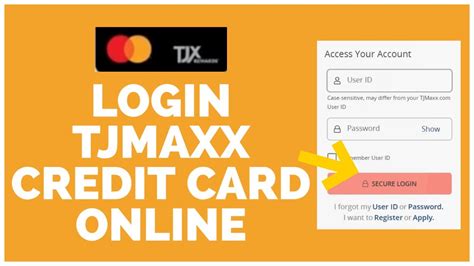 Login tj maxx credit card. T.J. Maxx Credit Card. APR: 27.99% as of Oct 2023. Annual Fee: $0. Rewards: Earn 5X per $1 on T.J. Maxx purchases. ★★★★★ 2.5/5.0. All in all, the card's rewards-earning rate equates to a 5% savings on branded purchases, so the TJX Rewards card can be a good way to save when you spend enough. 