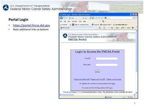 Login to the Portal - FMCSA Login