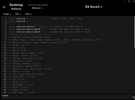 Logitech lua no recoil script. Description R6 NoRecoil is a Logitech G Hub Lua Script to remove...