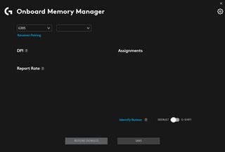 Logitech onboard memory manager not detecting mouse. 1.  Onboard Memory M...