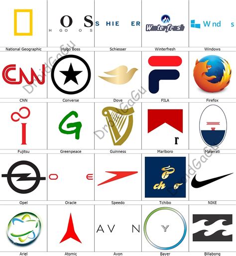 Logo Game: Answers