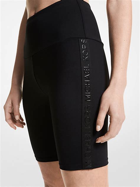 Logo Nylon Blend Bike Shorts Michael Kors