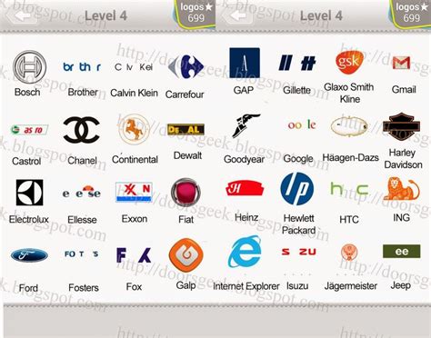 Logo Quiz Game Answers Level 4 Logos Game