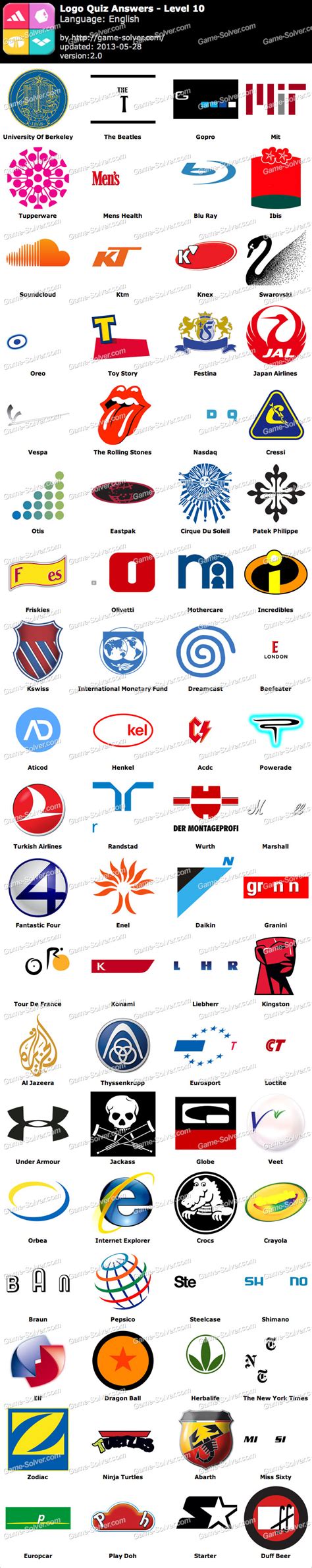 Logo Quiz Level 10 Game Solver
