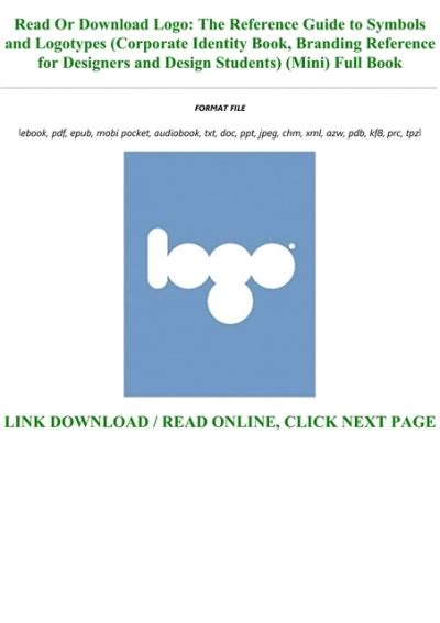 Logo The Reference Guide To Symbols And Logotypes Mini Pdf Download