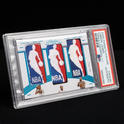 James' triple logoman card is one out of five of Panini's legendary triple logoman collections. What makes the card extra special is the fact that it features three of LeBron James' NBA logoman ...