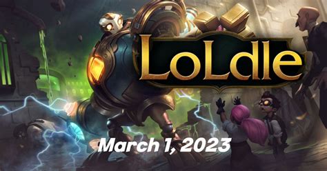 Loldle answers. Vladimir, Zac, and other League of Legends LoLdle answers for the 607th edition (March 5, 2024) The LoLdle answers for the puzzles on March 5 are as follows: Decoding Vladimir's name entails the ... 