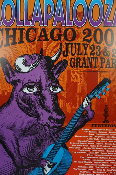 Lollapalooza 2005 Frank Zepponi Deluxe Creative poster print Chicago
