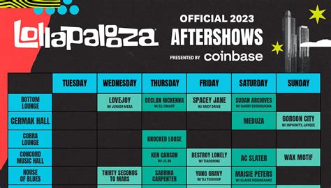 Lollapalooza 2023 aftershows announced