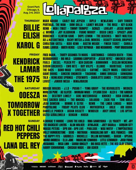 Lollapalooza 2023 schedule released; see who's playing when and where