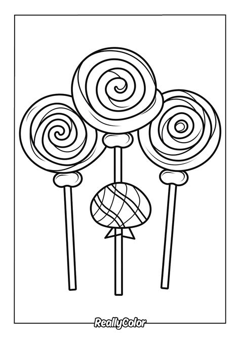 Lollipop Coloring Shee