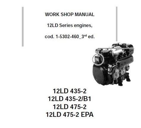 Lombardini 12ld 435 475 series motor service reparatur werkstatt handbuch. - Cintas o colas tejidas a ganchillo en.