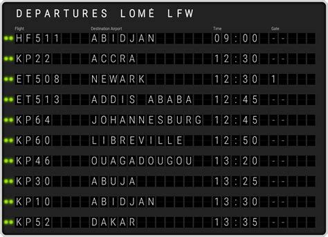 Lome (LFW) Arrivals and Departures Live Flight Status - Skyscanner