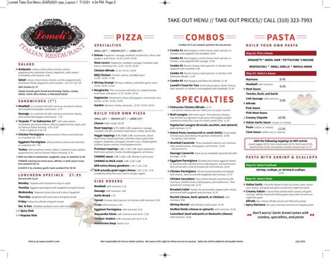 Lomeli's italian restaurant menu. Things To Know About Lomeli's italian restaurant menu. 