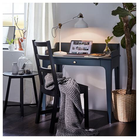 Lommarp desk. Make sure you have a great day at work – at home. This complete, functional and style-coordinated set has everything you need. HAUGA desk with cable management, the elegant BLECKBERGET chair and storage. Article Number 594.368.92. Product details. 