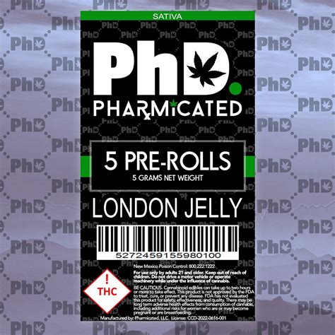  Get details and read the latest customer reviews about PhD 10-1g Pre-Roll - London Jelly - 27.33% THC by Pharmicated on Leafly. ... London Jelly - 27.33% THC by Pharmicated on Leafly. Leafly. Shop ... . 