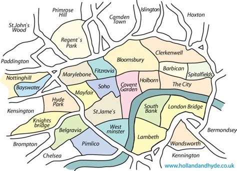 London neighbourhoods: London areas and districts London Guide