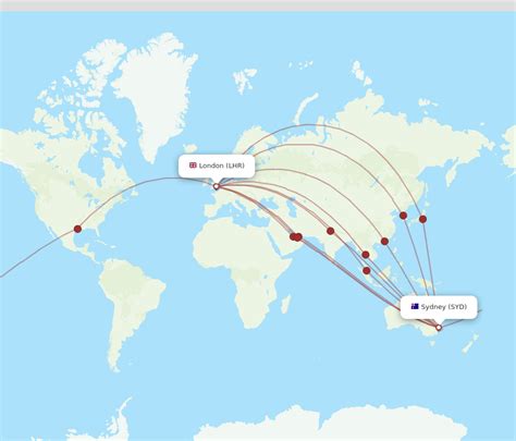 London to Sydney Flight Time, Distance, Route Map