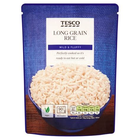 Long Grain Microwave Rice - Tesco Groceries