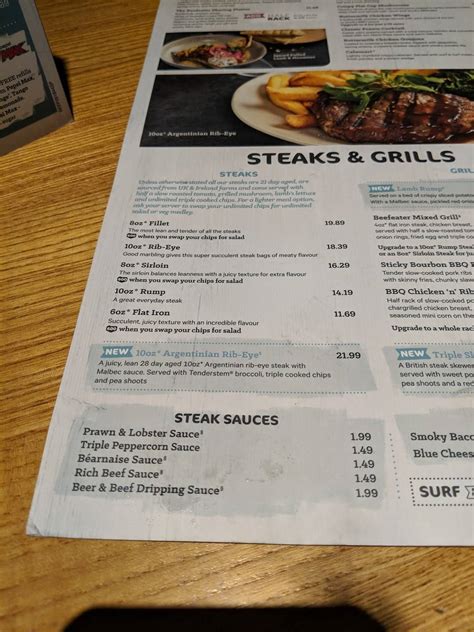 Long Reach Beefeater Grill from Canterbury Menu