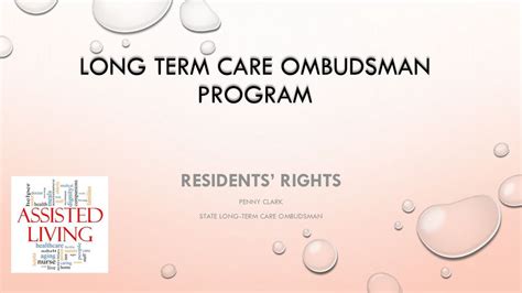 Long Term Care Ombudsman Program for DC Residents